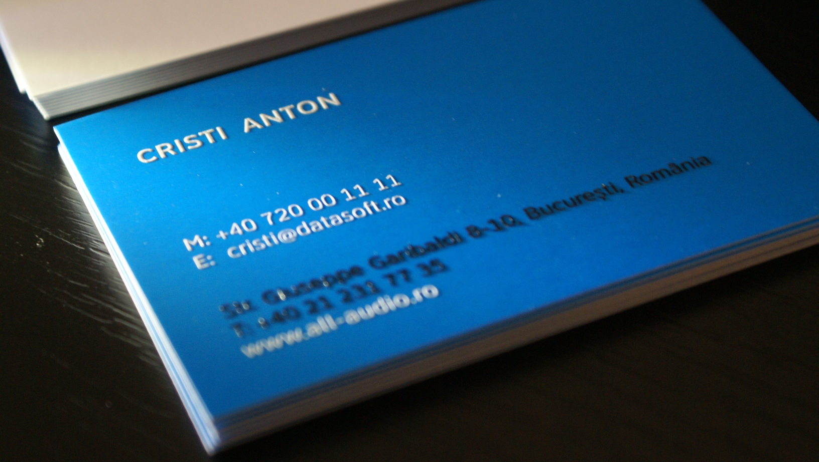 Premium luxury business cards London - raised printing