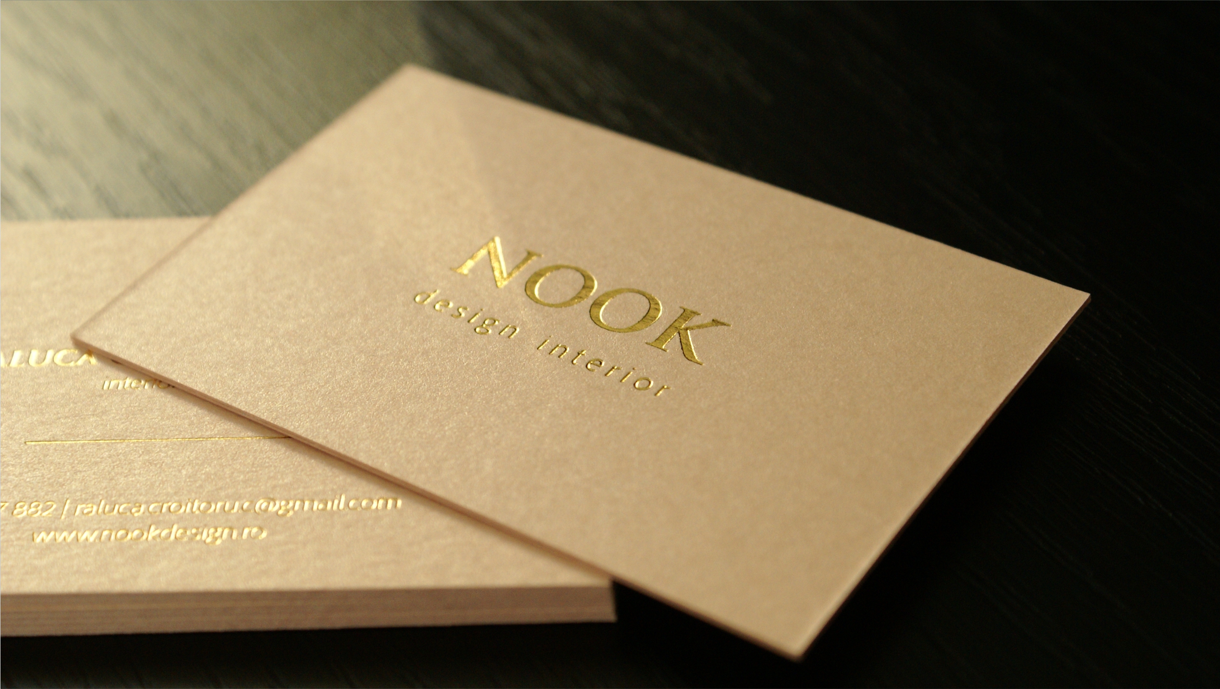 Premium business cards London - gold foil & letterpress