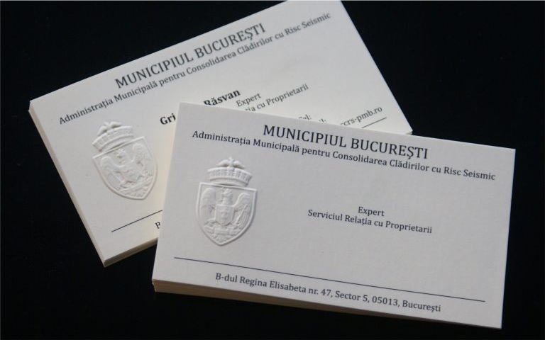 Luxury business cards - blind emboss