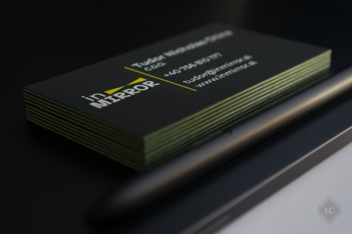Luxury business cards – triplex cardstock and raised print