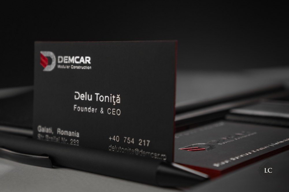 Duplex luxury cards silver foil stamping