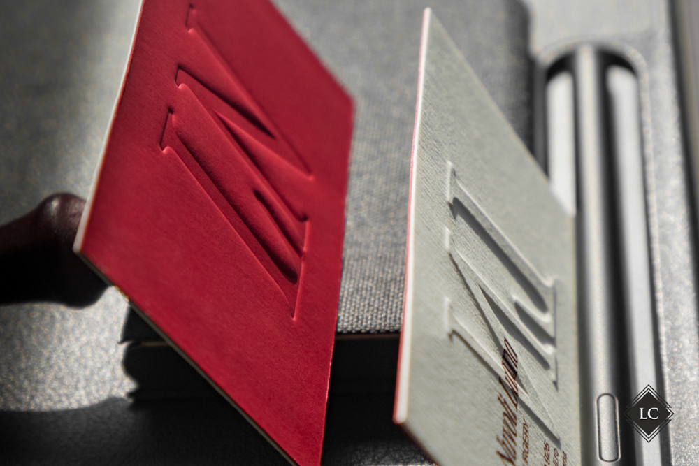 Luxury business cards London deboss