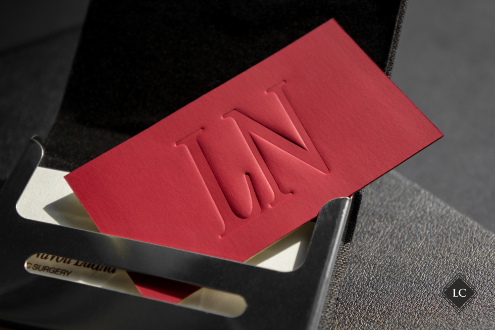 Premium business cards London deboss 1