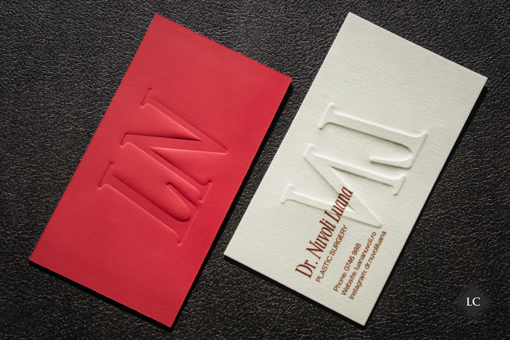 Premium business cards London deboss