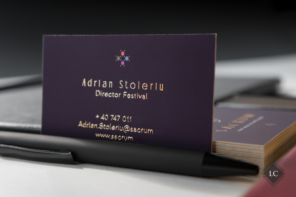 Premium business cards London raised gold foil