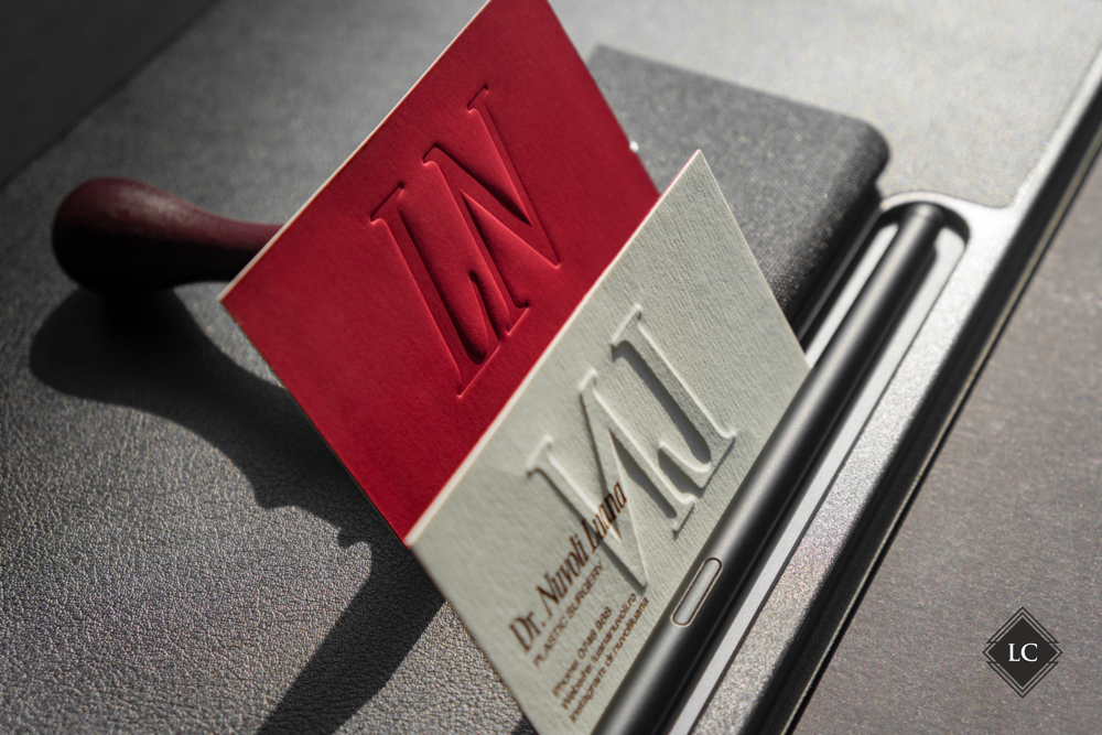 Premium business cards UK deboss
