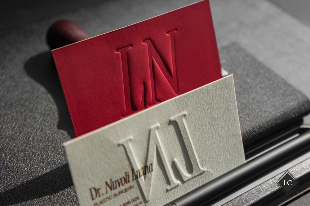 Premium luxury business cards London deboss