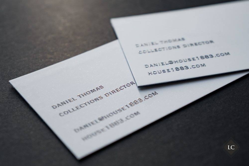 Luxury business cards with raised UV print