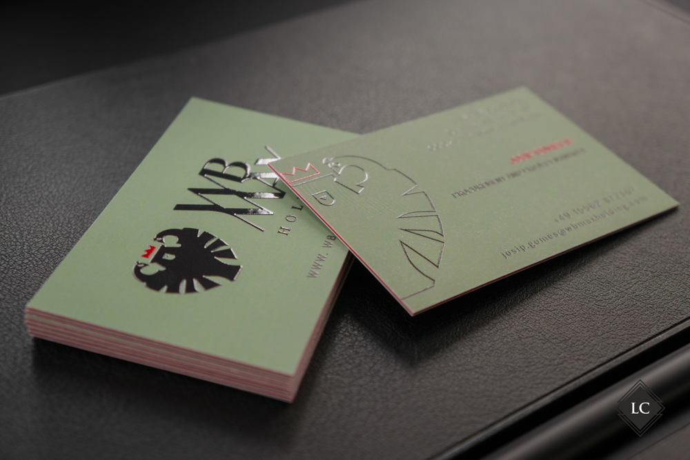Premium business cards London glossy spot UV