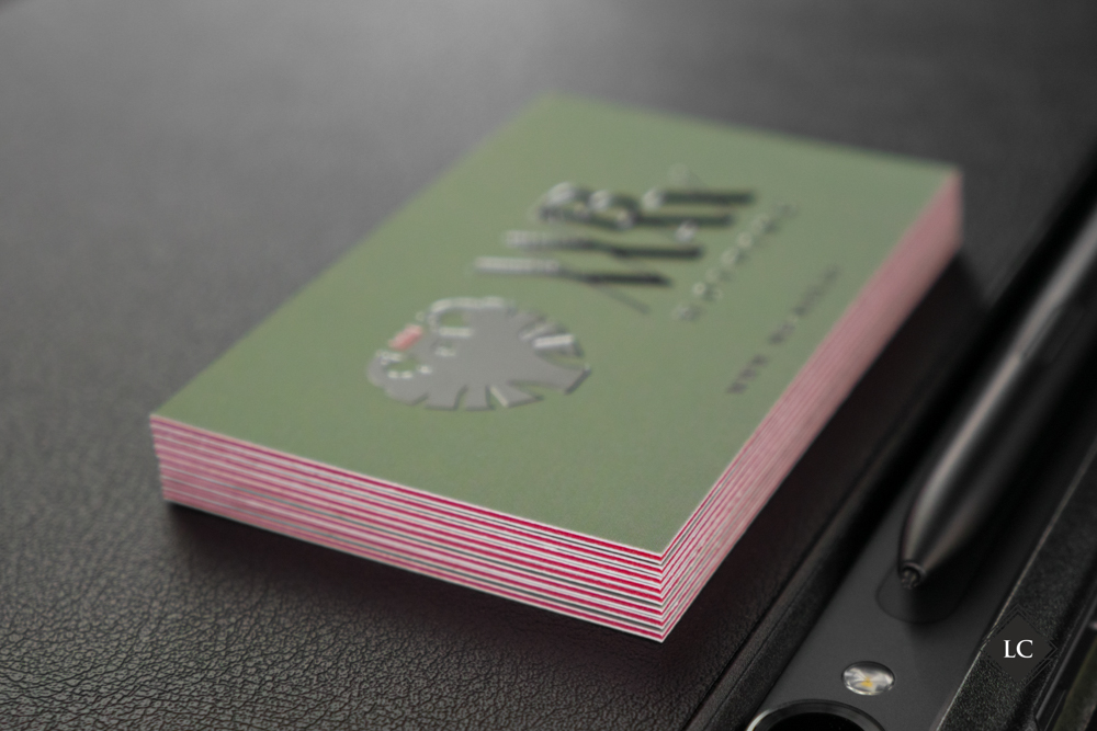 Triplex premium business cards London raised print