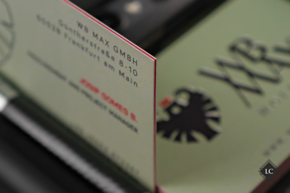 Triplex premium business cards raised ink